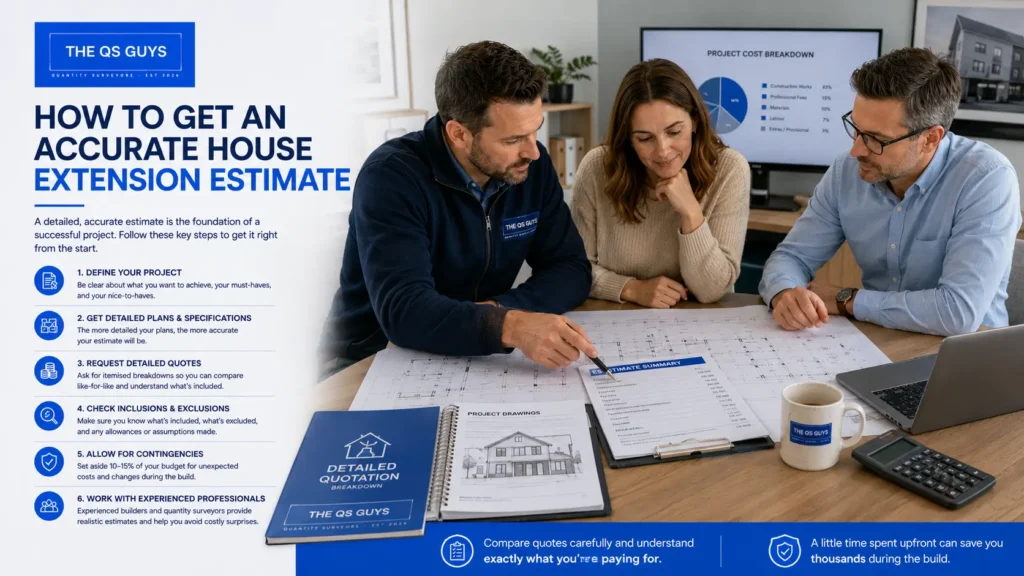 Getting an accurate house extension estimate from professionals