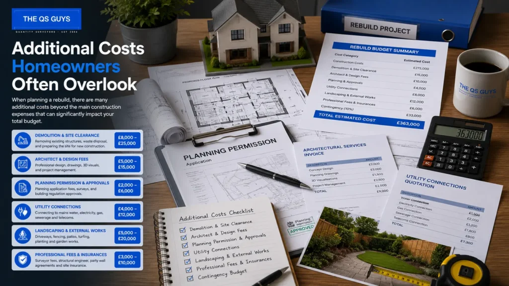 Additional house rebuild costs homeowners often overlook.