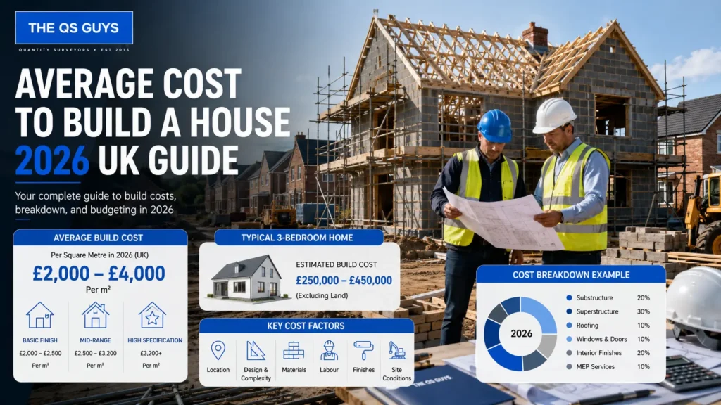 Average cost to build a house 2026 UK construction budget planning.