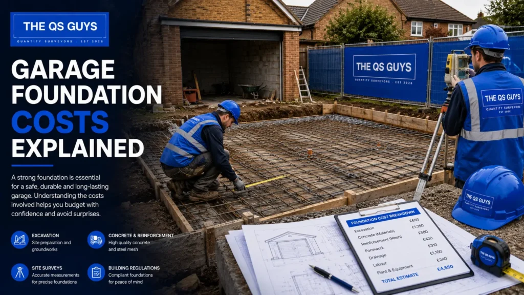 Garage foundation installation and groundwork costs explained.