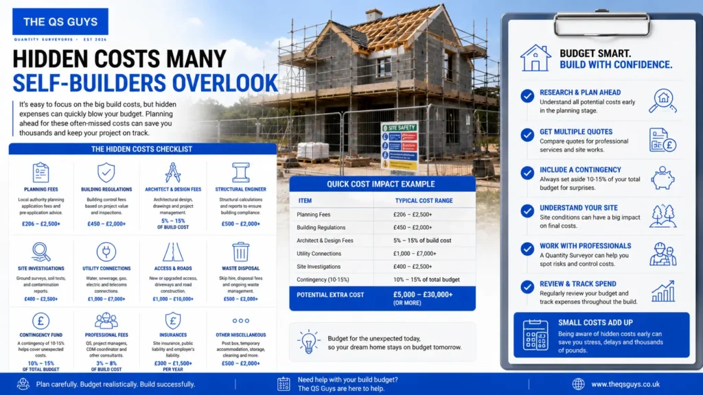 Hidden costs self-builders should consider when building a house.