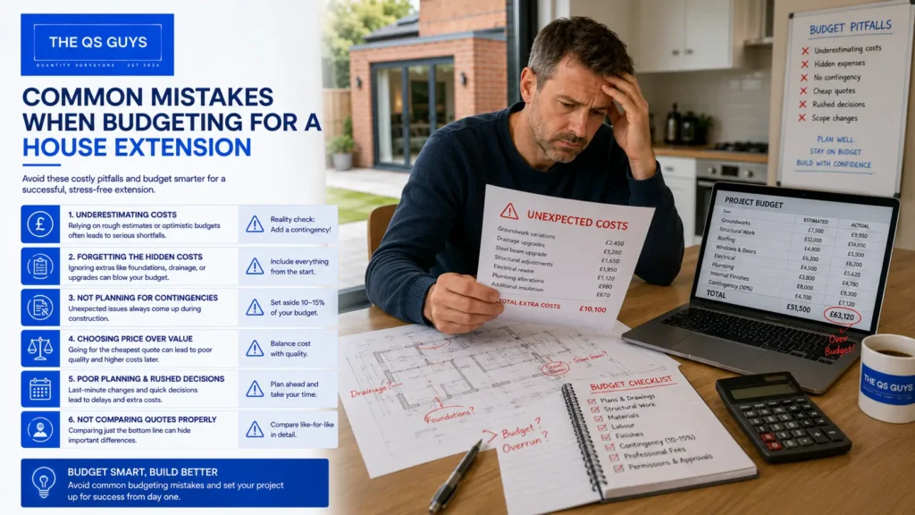 Common budgeting mistakes during a house extension project