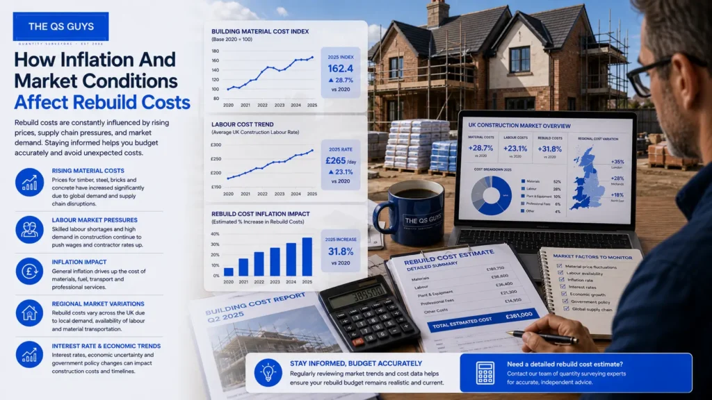 Impact of inflation and market conditions on rebuild costs.