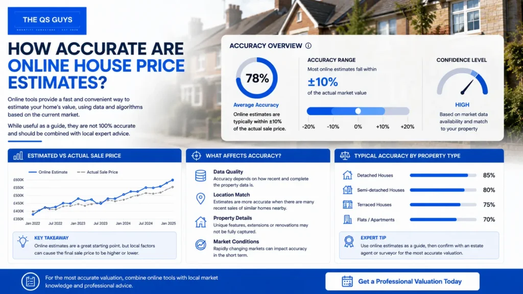 Accuracy of online house price estimates in the UK.