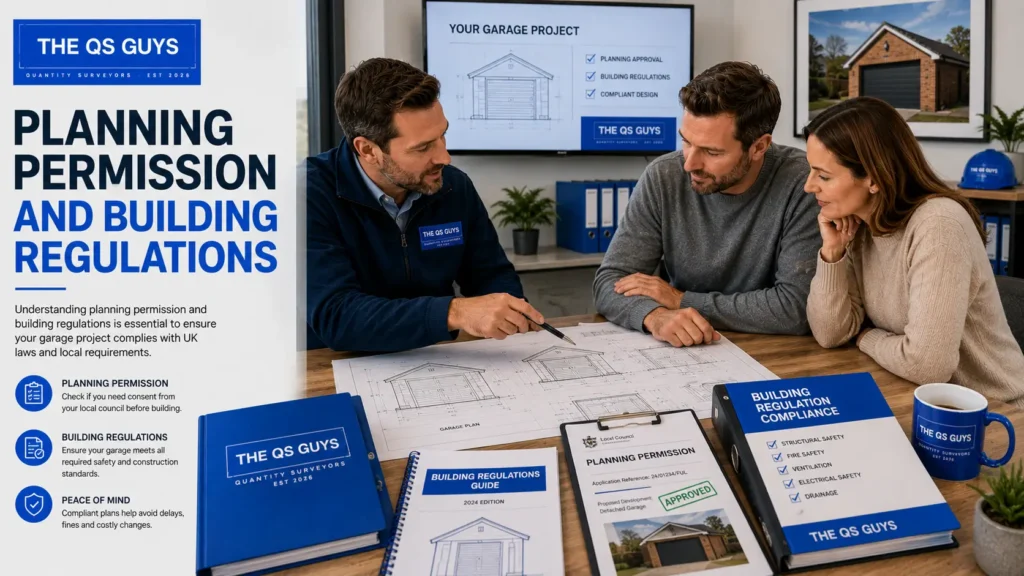 Garage planning permission and building regulations consultation in the UK.