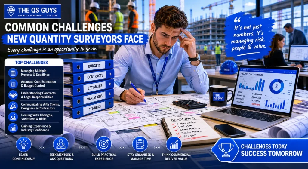 Common challenges faced by new quantity surveyors in the UK construction industry