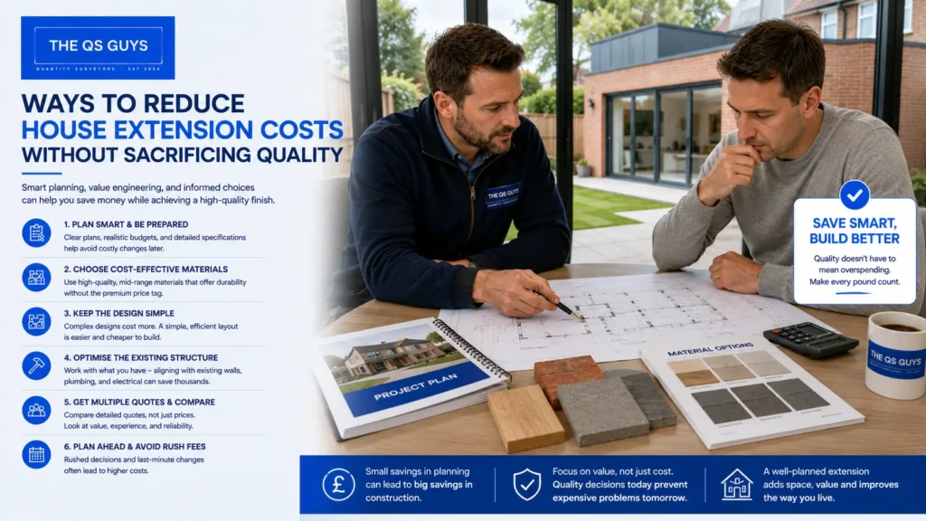 Cost-effective ways to reduce house extension expenses while maintaining quality